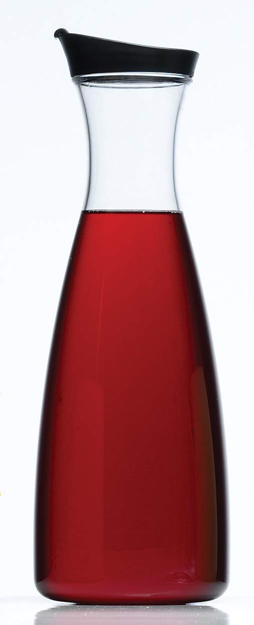 Prodyne juice carafe fits most refrigerator doors, saving space in busy kitchens.