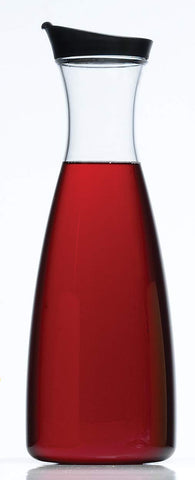 Prodyne juice carafe fits most refrigerator doors, saving space in busy kitchens.