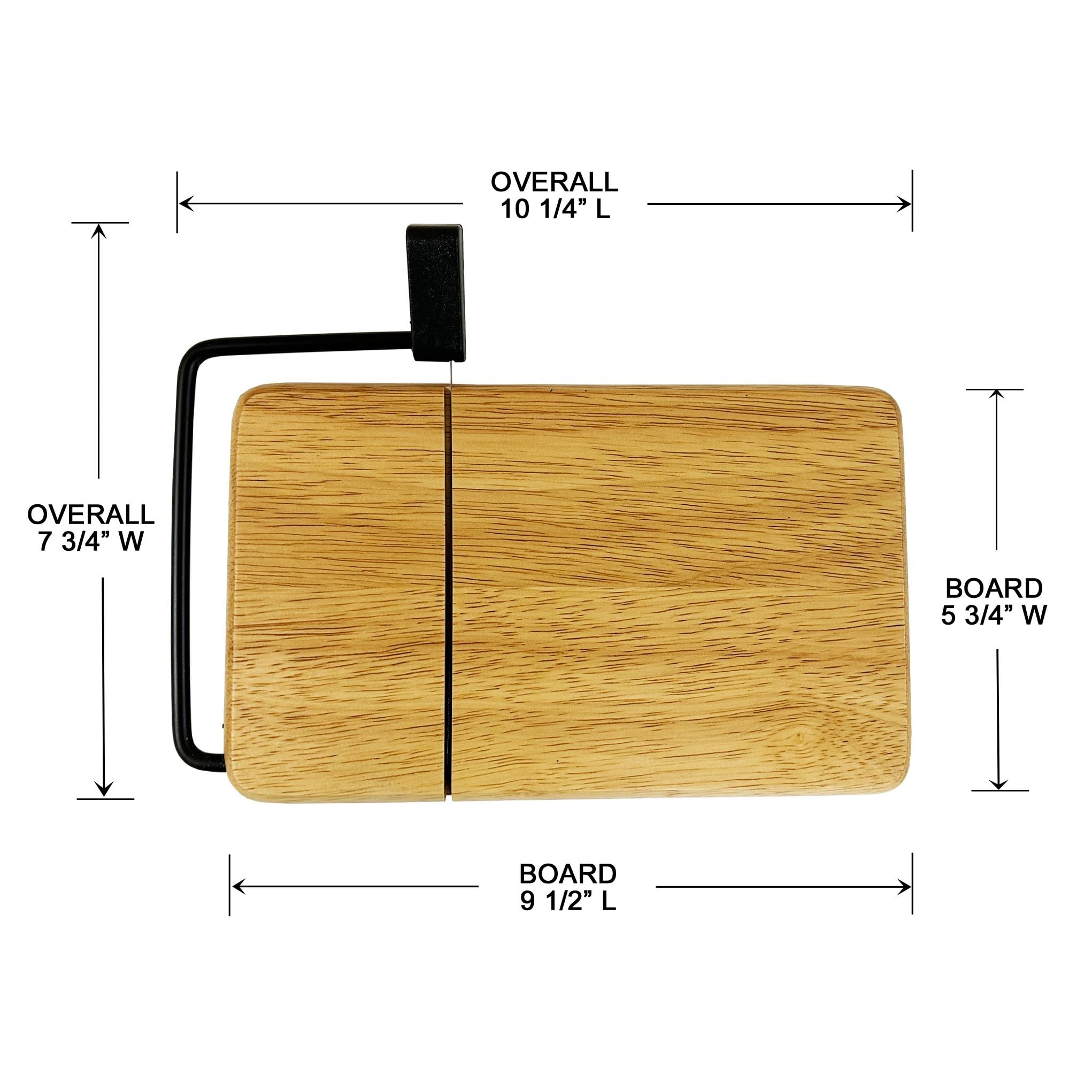 Prodyne beechwood slicer with non-slip feet for stable serving.