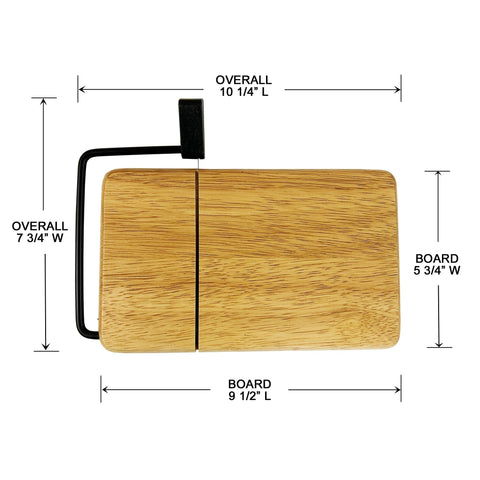 Prodyne beechwood slicer with non-slip feet for stable serving.