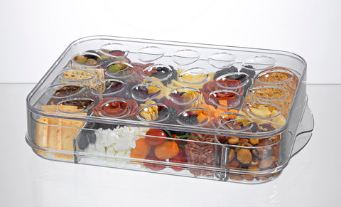 Prodyne Clear design serving with easy-grip handles.