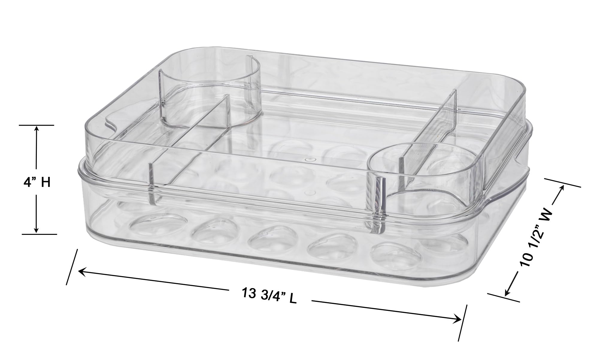 Prodyne Deviled Eggs On Ice tray holding 24 halves securely.