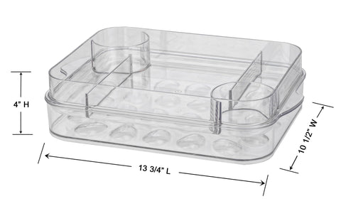 Prodyne Deviled Eggs On Ice tray holding 24 halves securely.