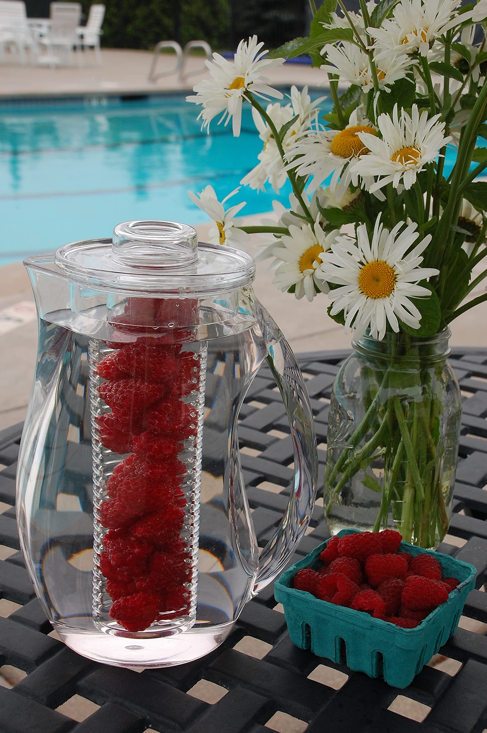 Fruits and herbs infuse inside a Prodyne pitcher for fresh flavor ideas.