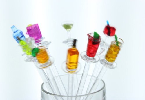 Prodyne Happy Hour Swizzle Sticks are a colorful bar accessory for gatherings