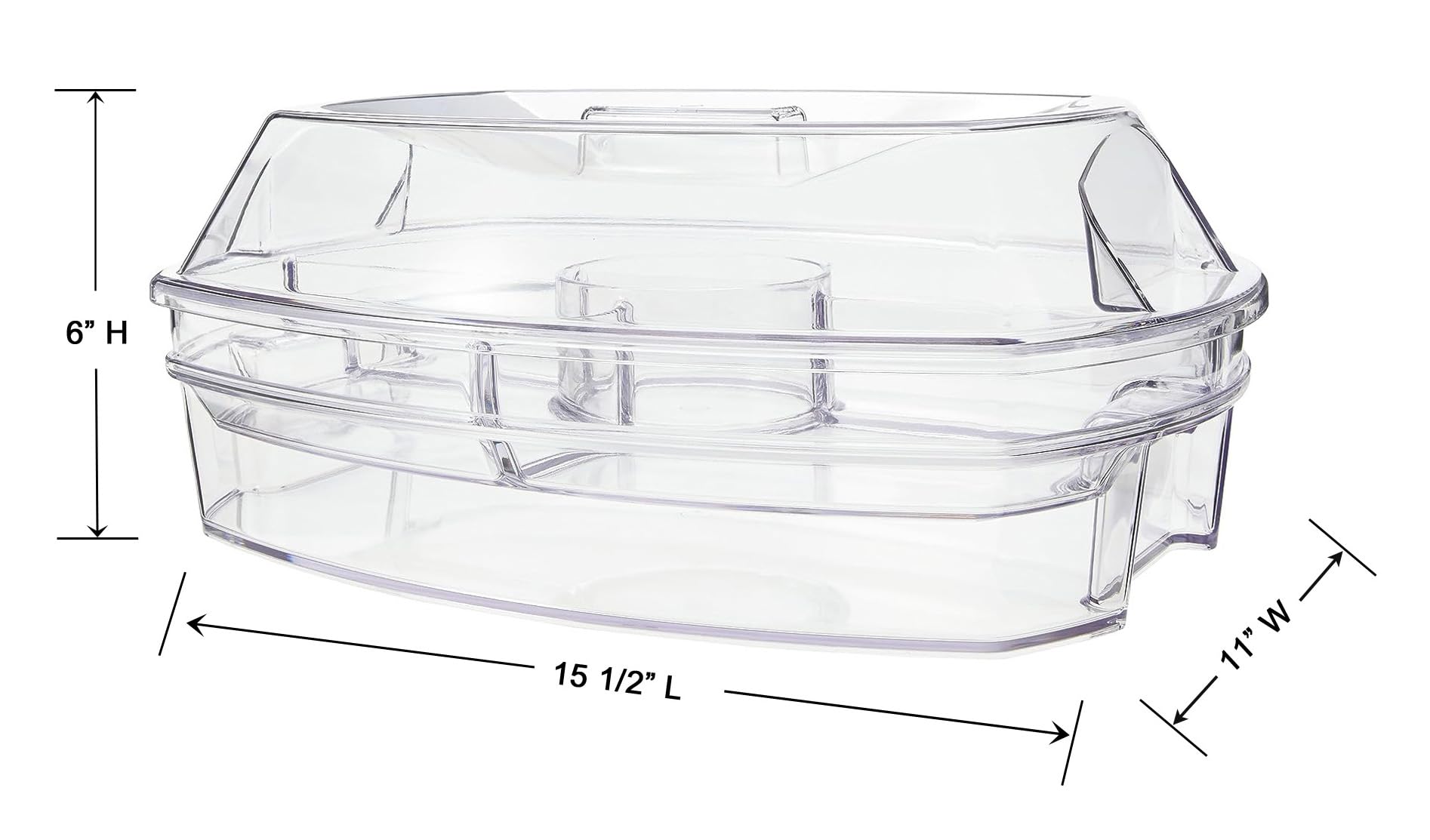 Prodyne Ice Party Platter built-in finger grips simplify carrying to table