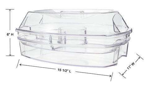 Prodyne Ice Party Platter built-in finger grips simplify carrying to table