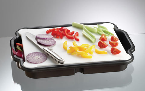 Prodyne Prep and Slice marinate tray close-up with spices for flavor prep