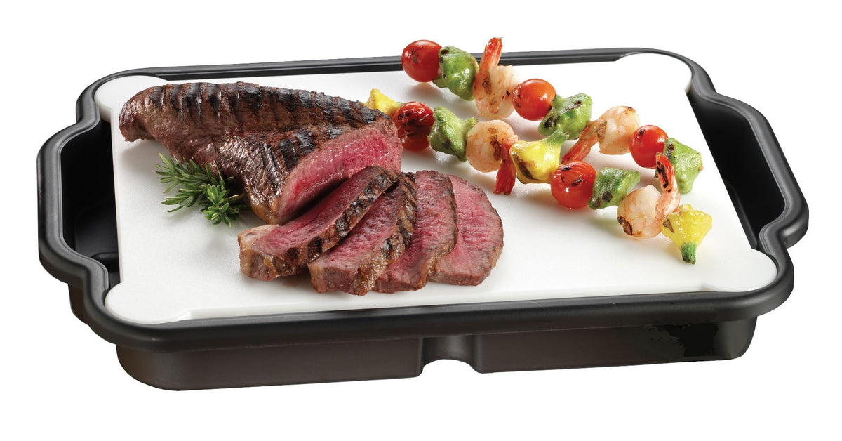Prodyne Prep and Slice top view with spacious cutting surface for easy prep