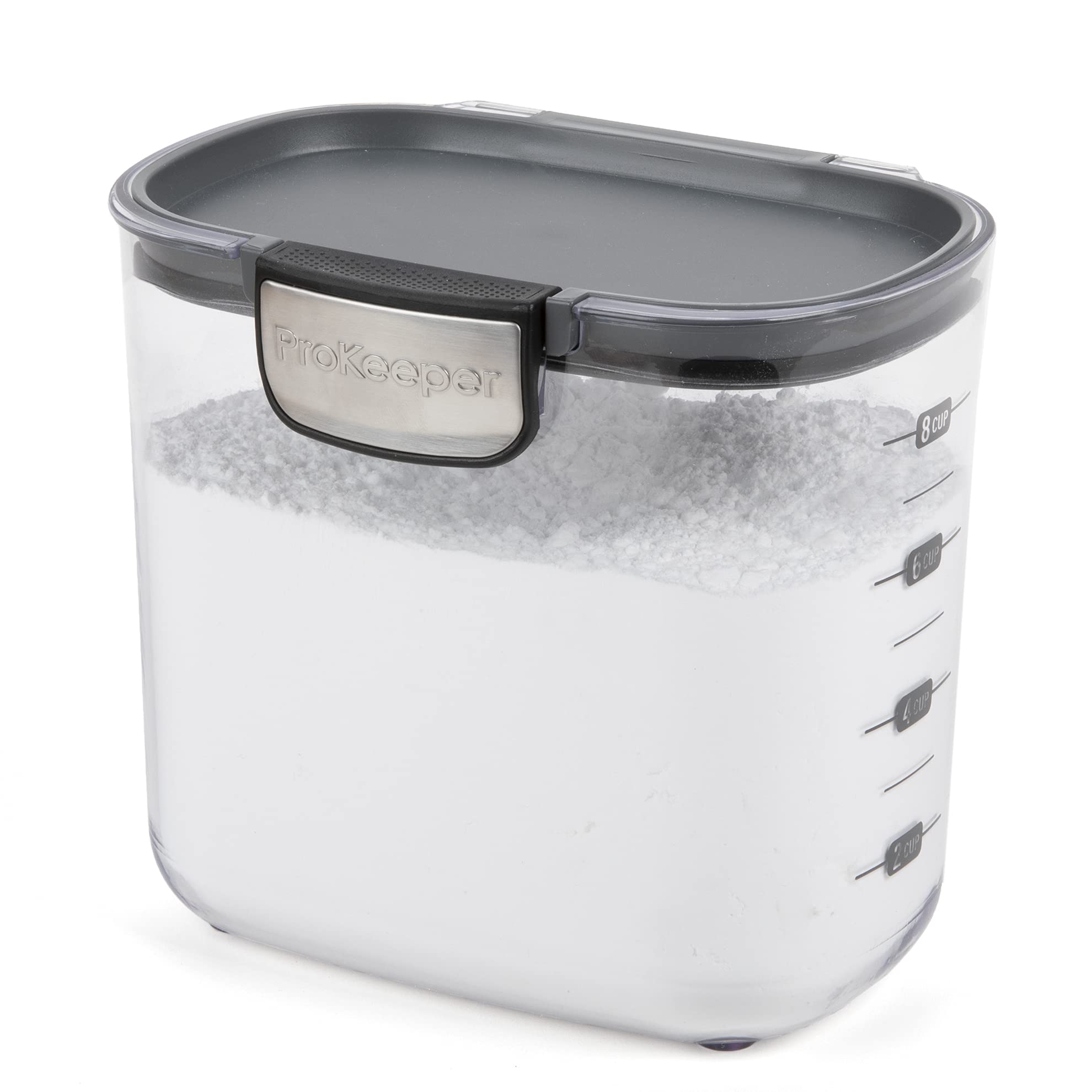 Progressive Powdered Sugar Keeper airtight seal preserves texture for precise measuring.