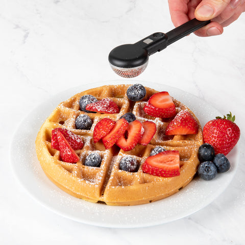 Progressive Powdered Sugar Keeper easy-access lid speeds baking prep.