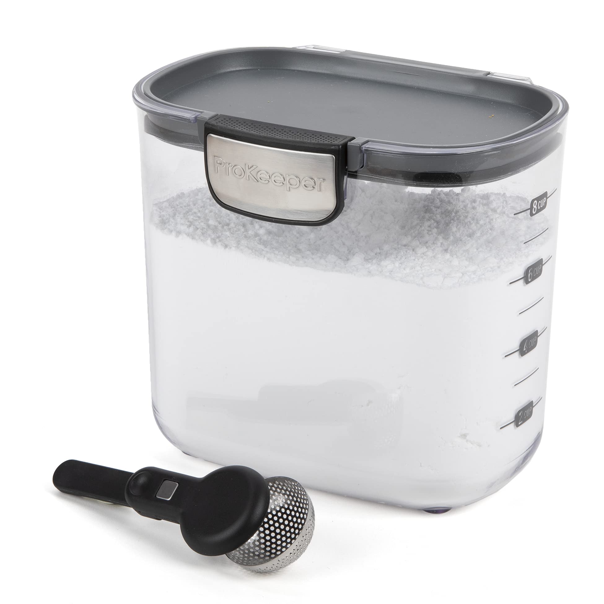 Progressive Powdered Sugar Keeper sealed lid prevents moisture for smooth, ready-to-use sugar.
