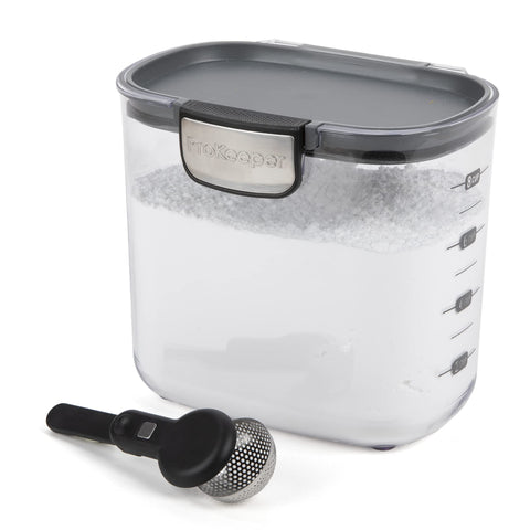 Progressive Powdered Sugar Keeper sealed lid prevents moisture for smooth, ready-to-use sugar.
