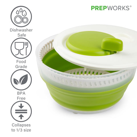 Progressive PrepWorks 3 Qt basket doubles as a colander for quick washing and drying.