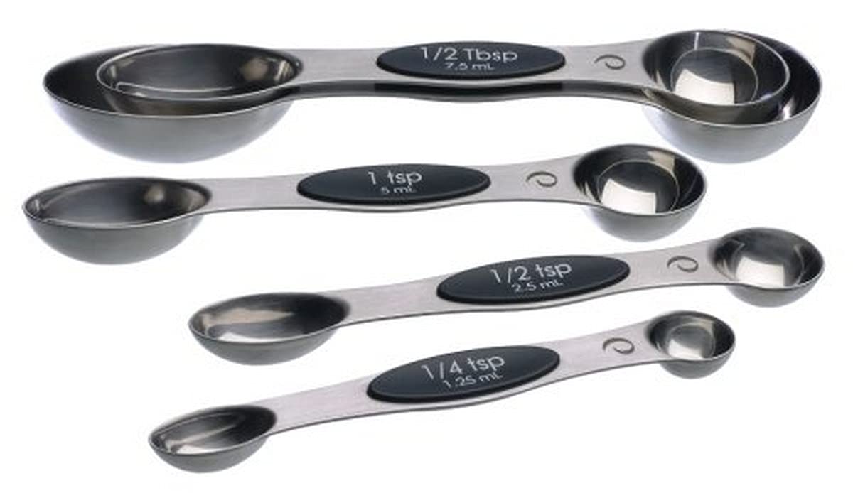 Progressive PrepWorks 5pc spoons front view in durable stainless steel for everyday cooking.