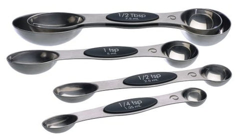 Progressive PrepWorks 5pc spoons front view in durable stainless steel for everyday cooking.