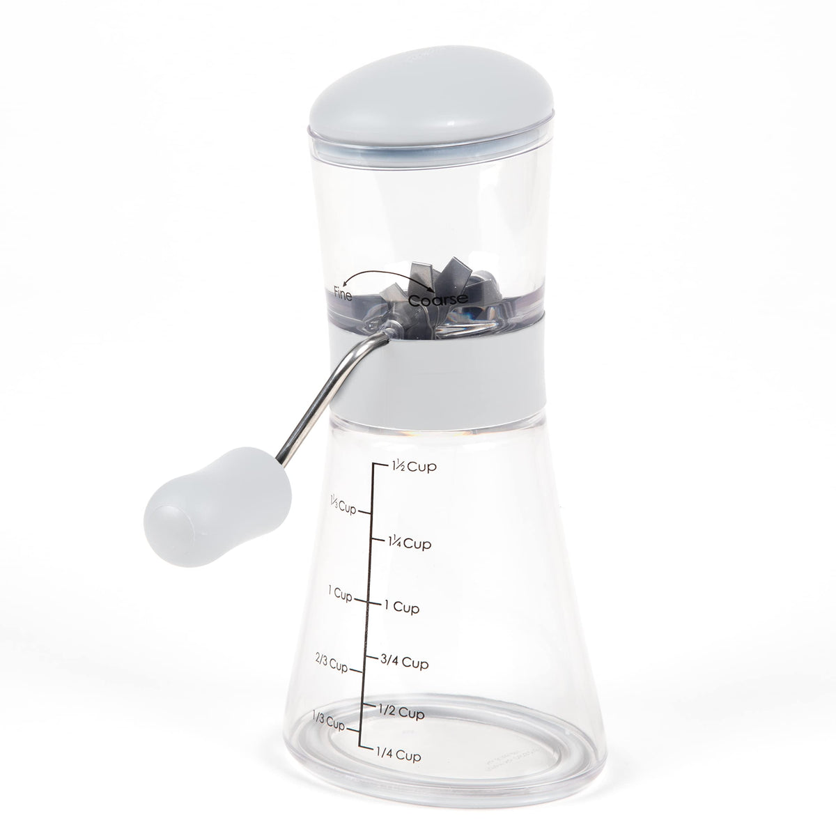Progressive Prepworks Nut Chopper base with measurements for precise portions.