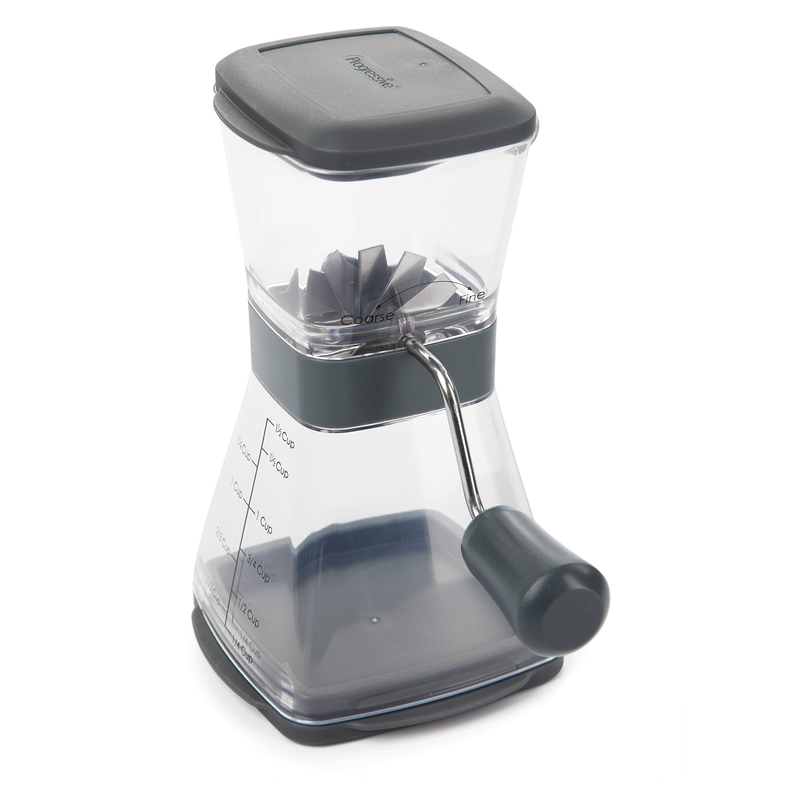 Progressive Prepworks Nut Chopper base with nuts ready to chop for toppings