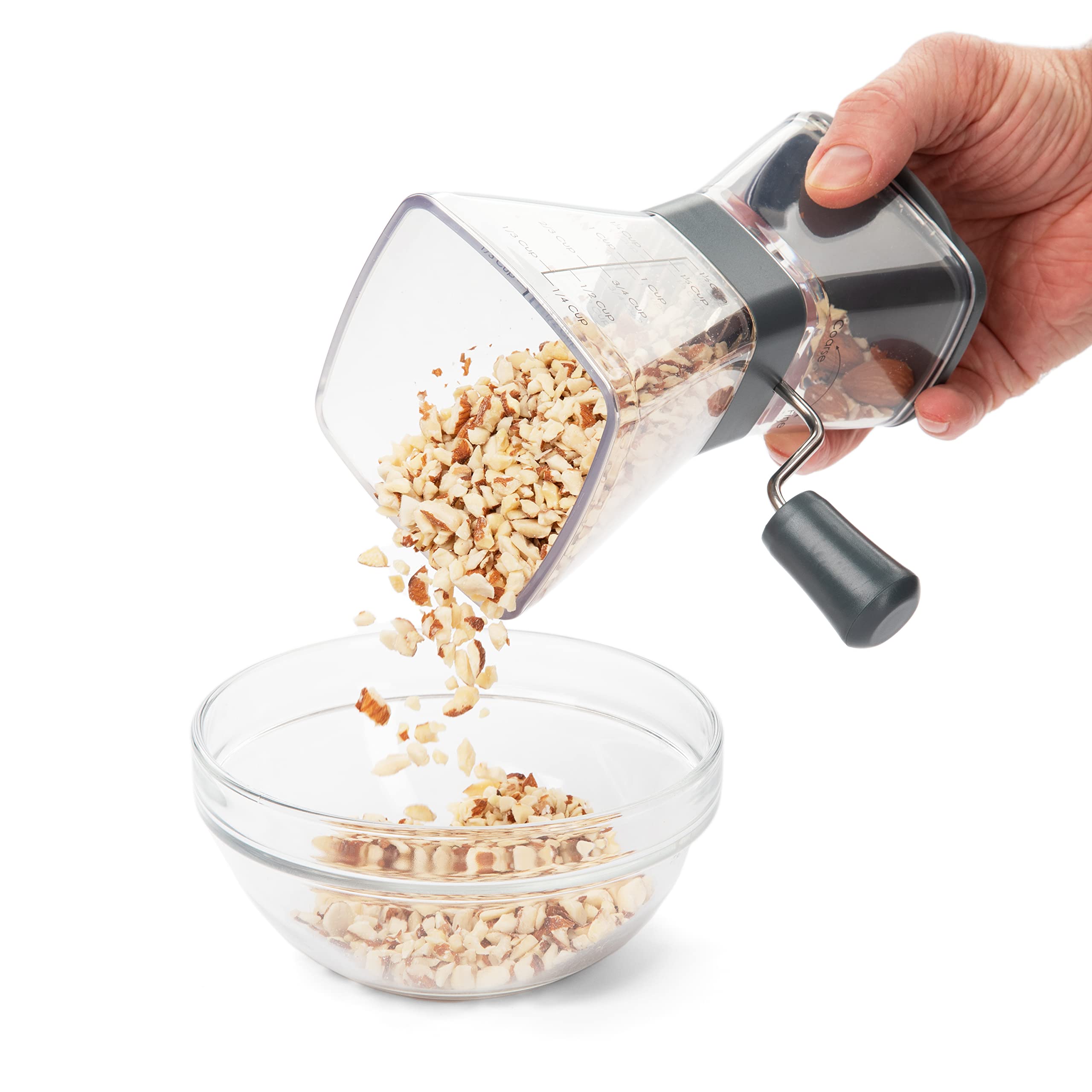 Progressive Prepworks Nut Chopper compact, dishwasher-safe design for easy cleanup