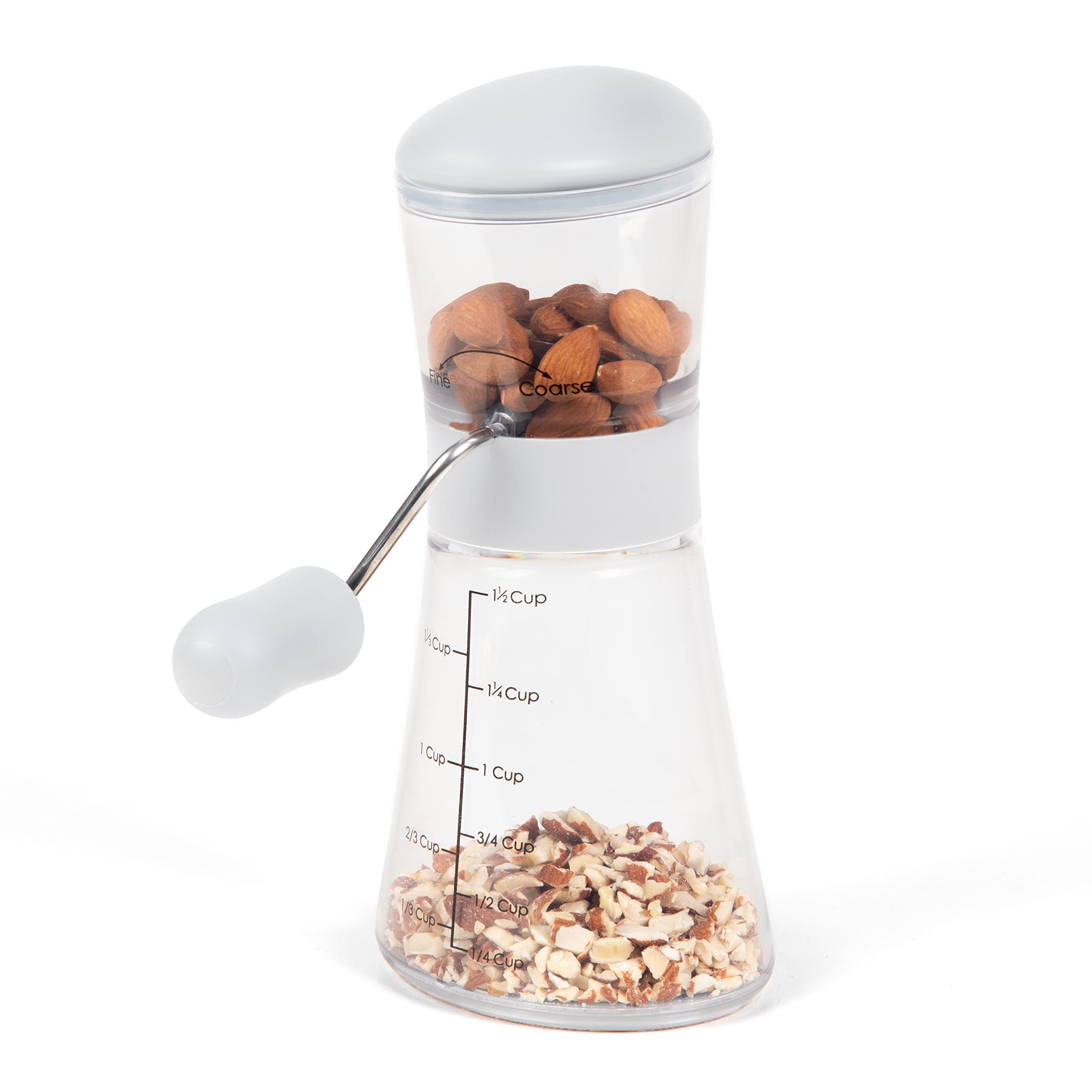 Progressive Prepworks Nut Chopper domed lid provides easy handling.