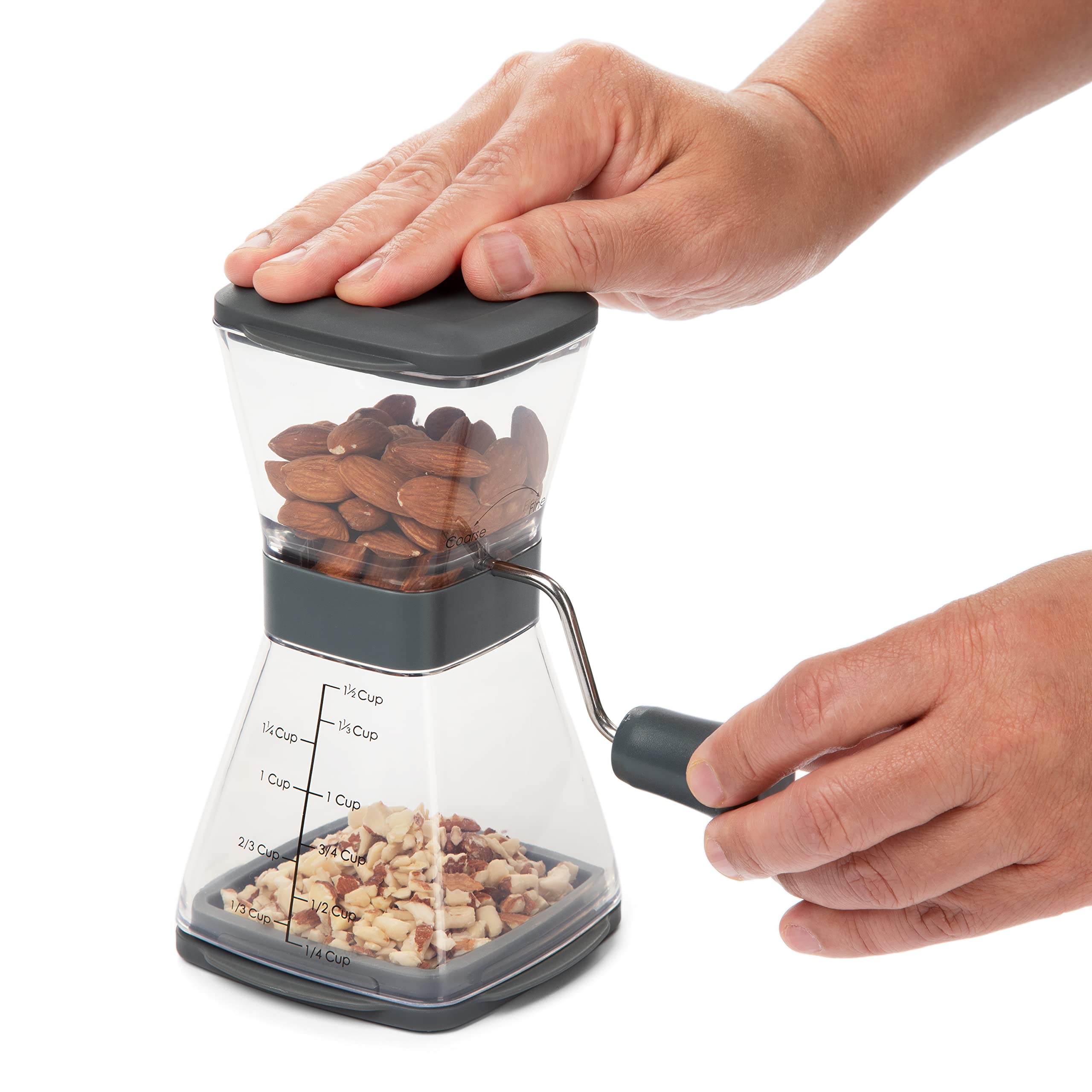 Progressive Prepworks Nut Chopper non-slip base keeps stable during use