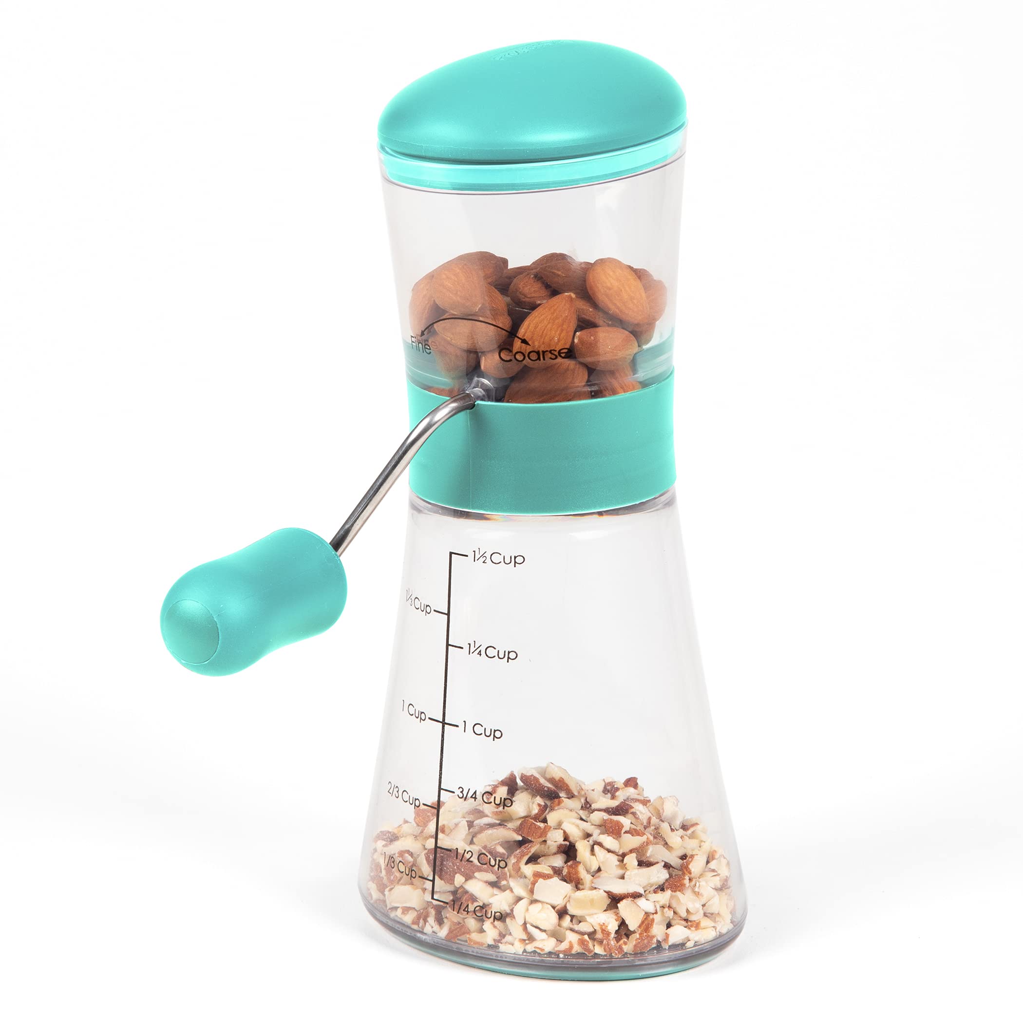 Progressive Prepworks Nut Chopper non-slip base keeps it steady during use.