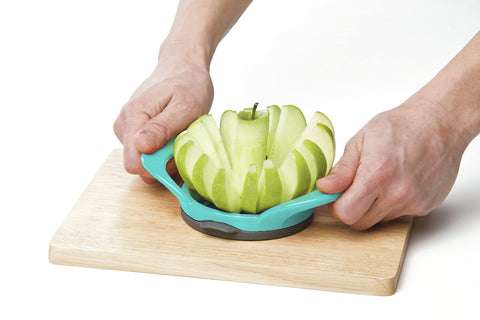 Progressive PrepWorks attached safety cover showing finger protection during use.