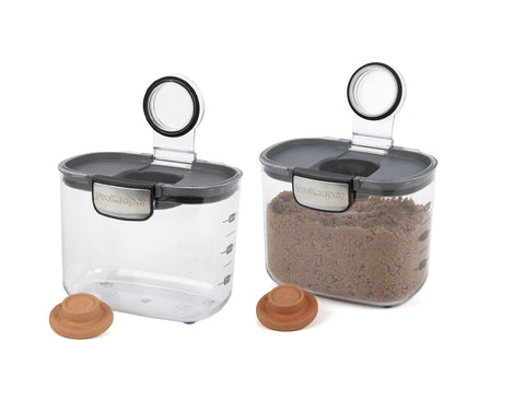Progressive ProKeeper brown sugar container 1.4-quart preserves freshness.