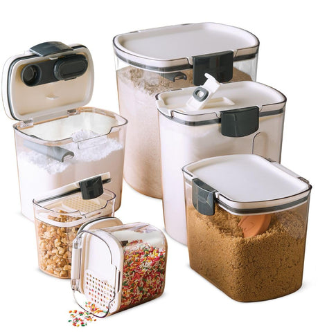 Progressive ProKeeper Flour Keeper with leveling bar for accurate baking measurements.