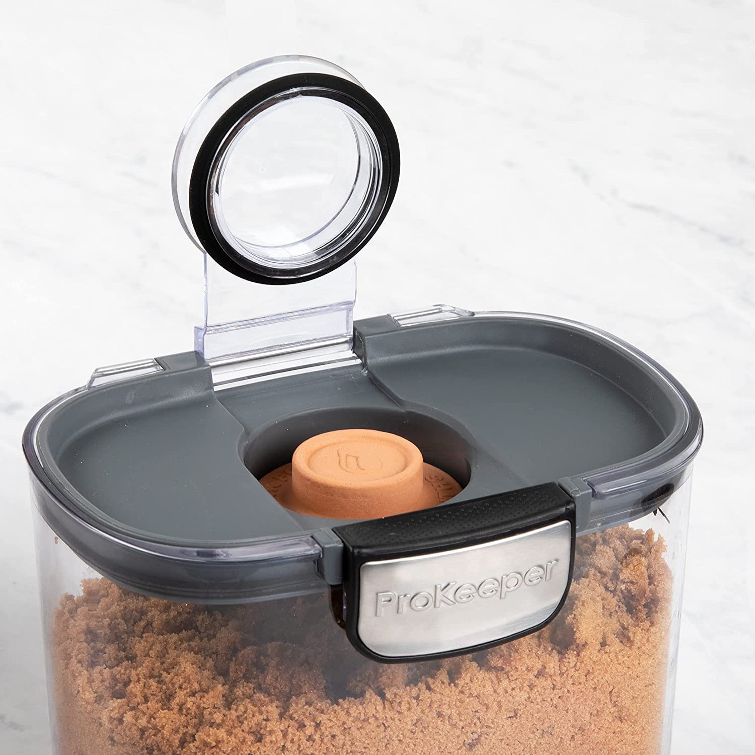Progressive ProKeeper+ magnetic powdered sugar duster stores under lid