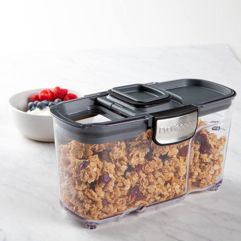 Progressive ProKeeper+ hinged lid open for easy dishwasher fit