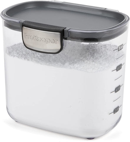 Progressive ProKeeper+ powdered sugar container with measurement marks for easy scooping