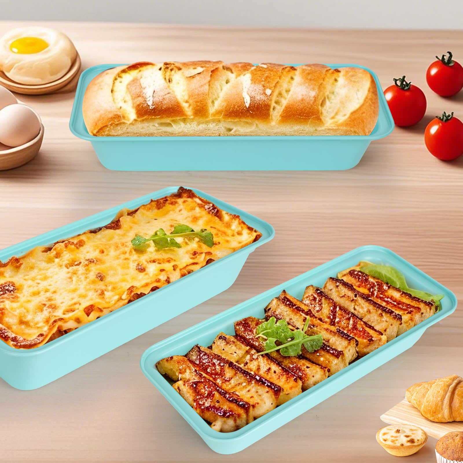 Proigtz loaf pan set enhances weekend baking sessions