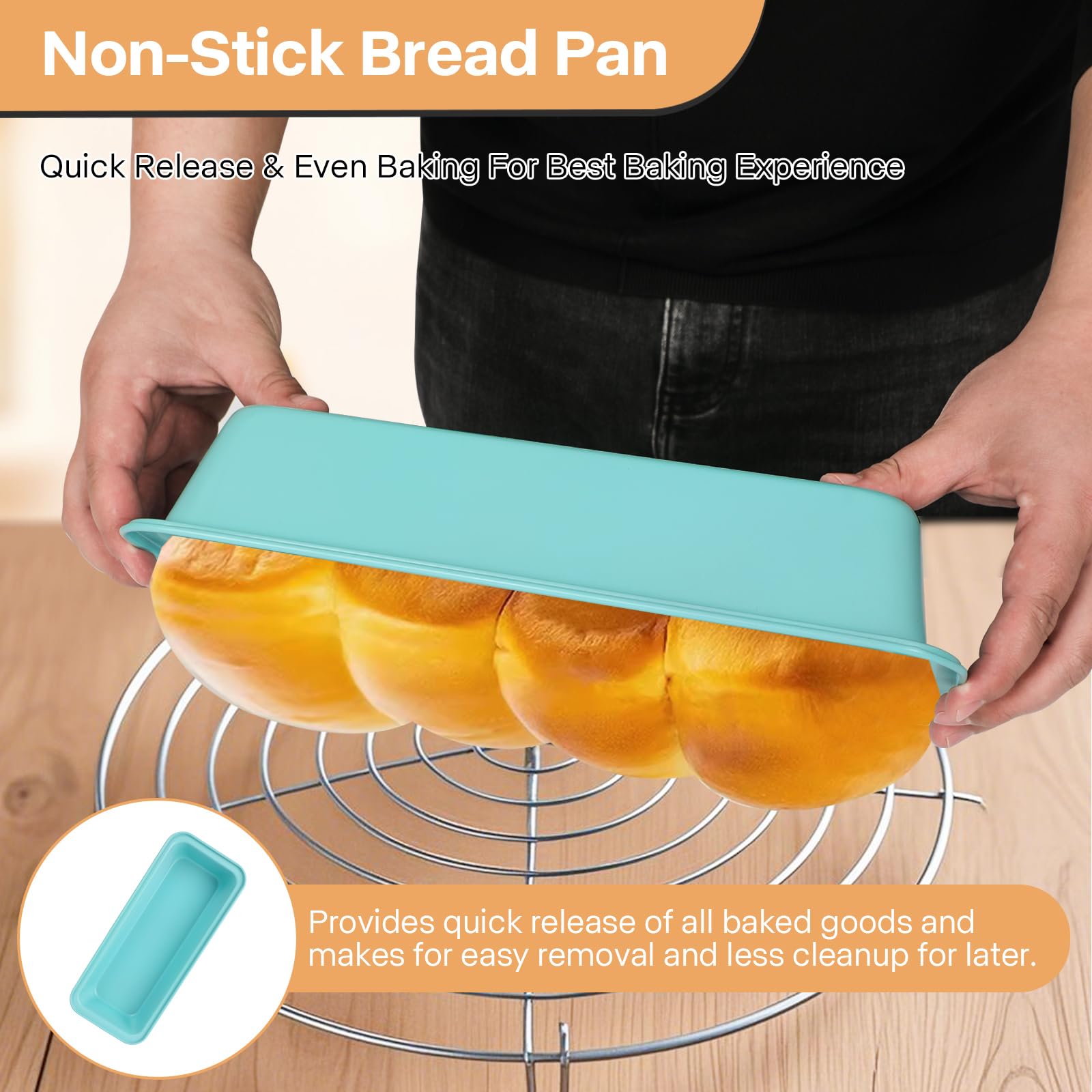 Proigtz loaf pans ensure clean release and simple removal