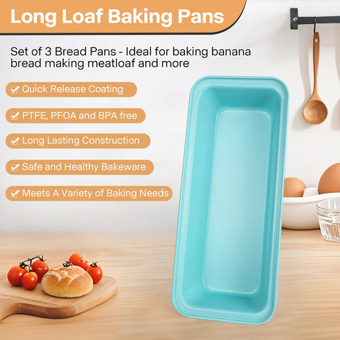 Proigtz nonstick loaf pan provides easy release of baked goods