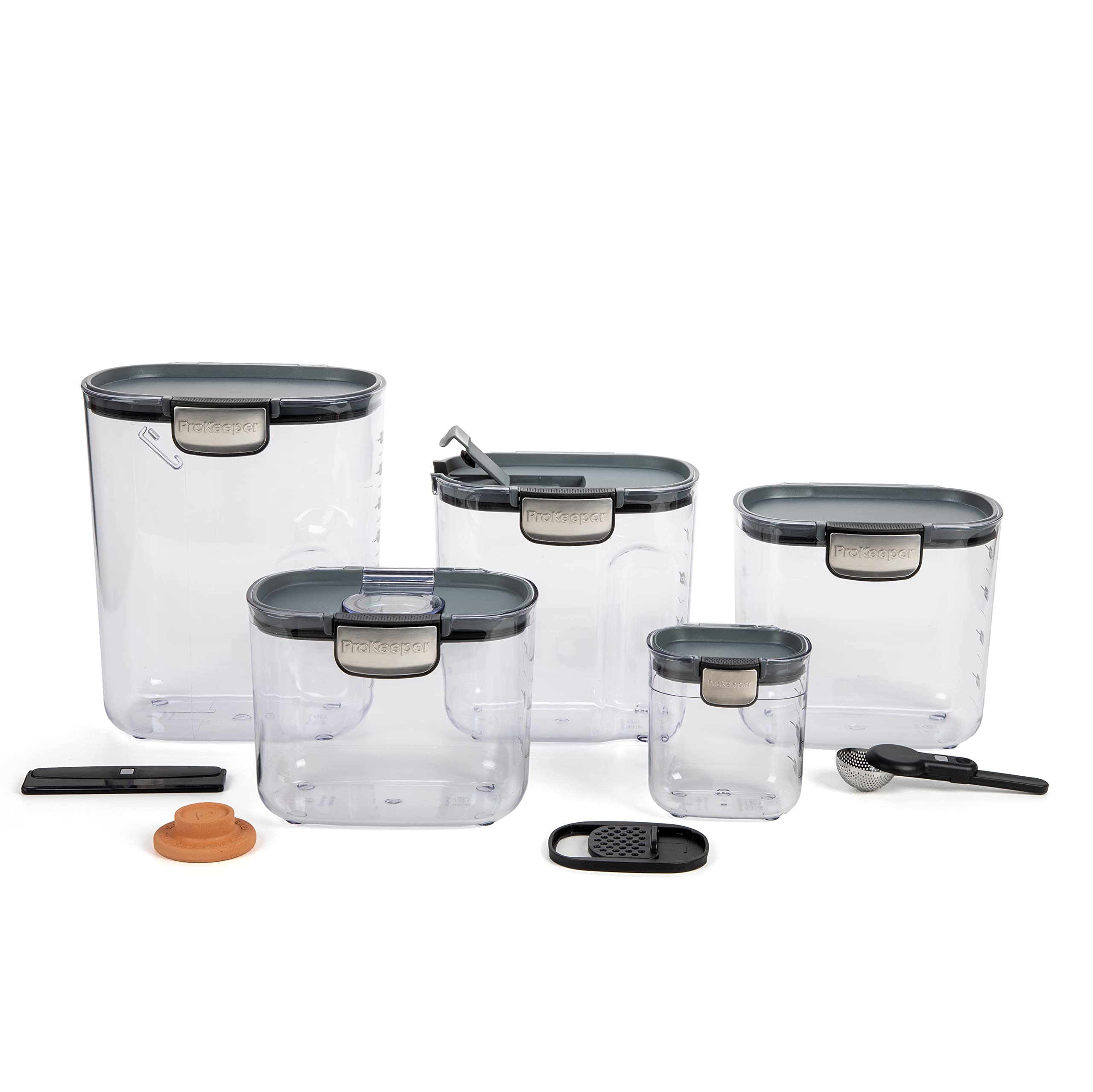 ProKeeper flour keeper with airtight latch seal preserves freshness and blocks moisture.
