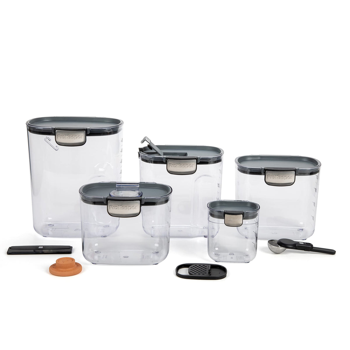 ProKeeper flour keeper with airtight latch seal preserves freshness and blocks moisture.