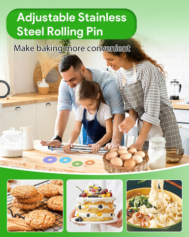 PROKITCHEN rolling pin perfect for pizza dough and pie crusts.