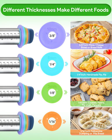 PROKITCHEN non-stick, easy-clean rolling pin simplifies cleanup after use.
