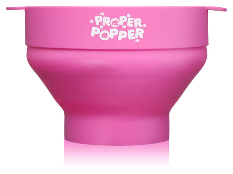 PROPER POPPER lid prevents kernels from escaping during microwaving