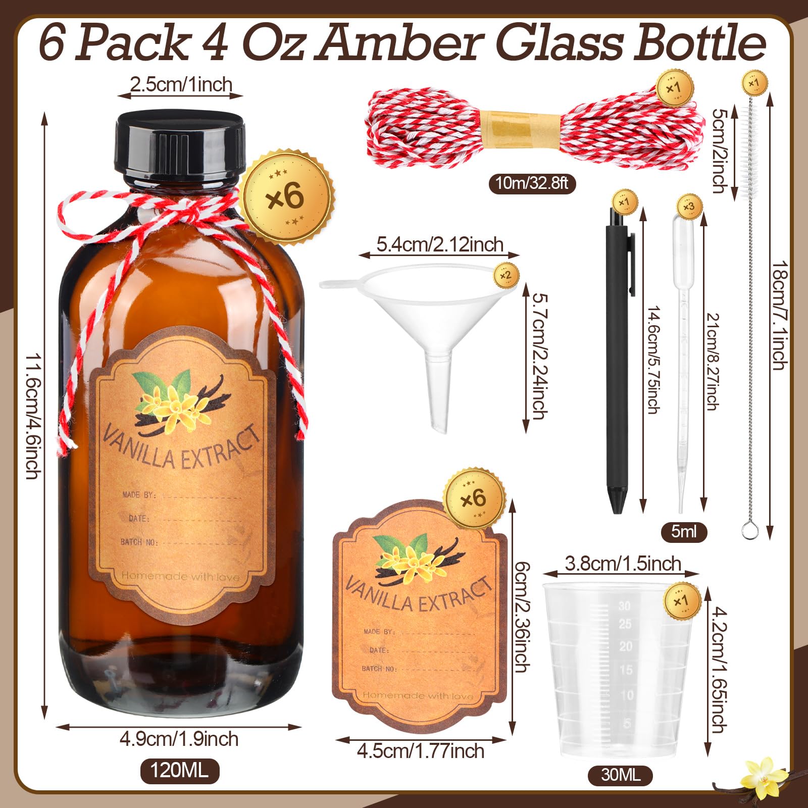 ProSuites amber glass bottle lid pack demonstrates secure sealing and organization