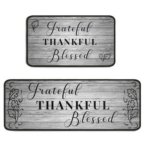 Protikol Grateful kitchen rug 17x30 close-up shows soft microfiber and comfort.