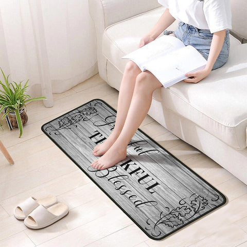 Protikol Grateful kitchen rug easy-care design for machine washing.