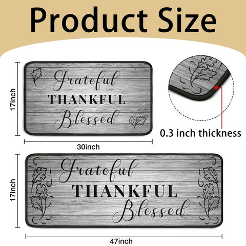 Protikol Grateful kitchen rug non-slip back demonstrates secure grip on dry floors.
