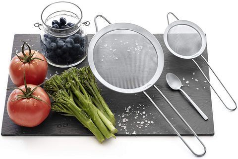 Proto Future strainer with sturdy handle and hanging-friendly design
