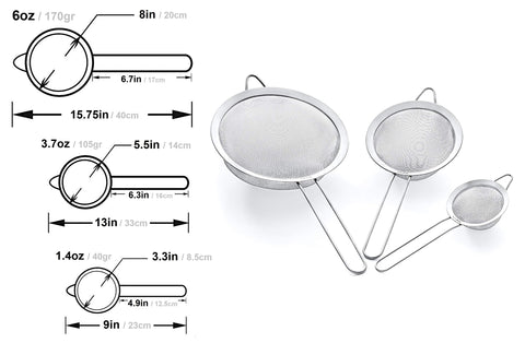 Proto Future strainer with dishwasher-safe rim for quick cleanup