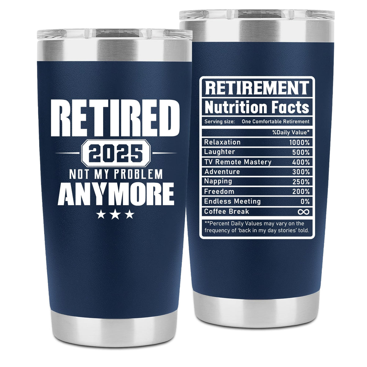 PRPinkRain Legend Has Retired 20oz tumbler with double-wall insulation keeps beverages hot or cold.