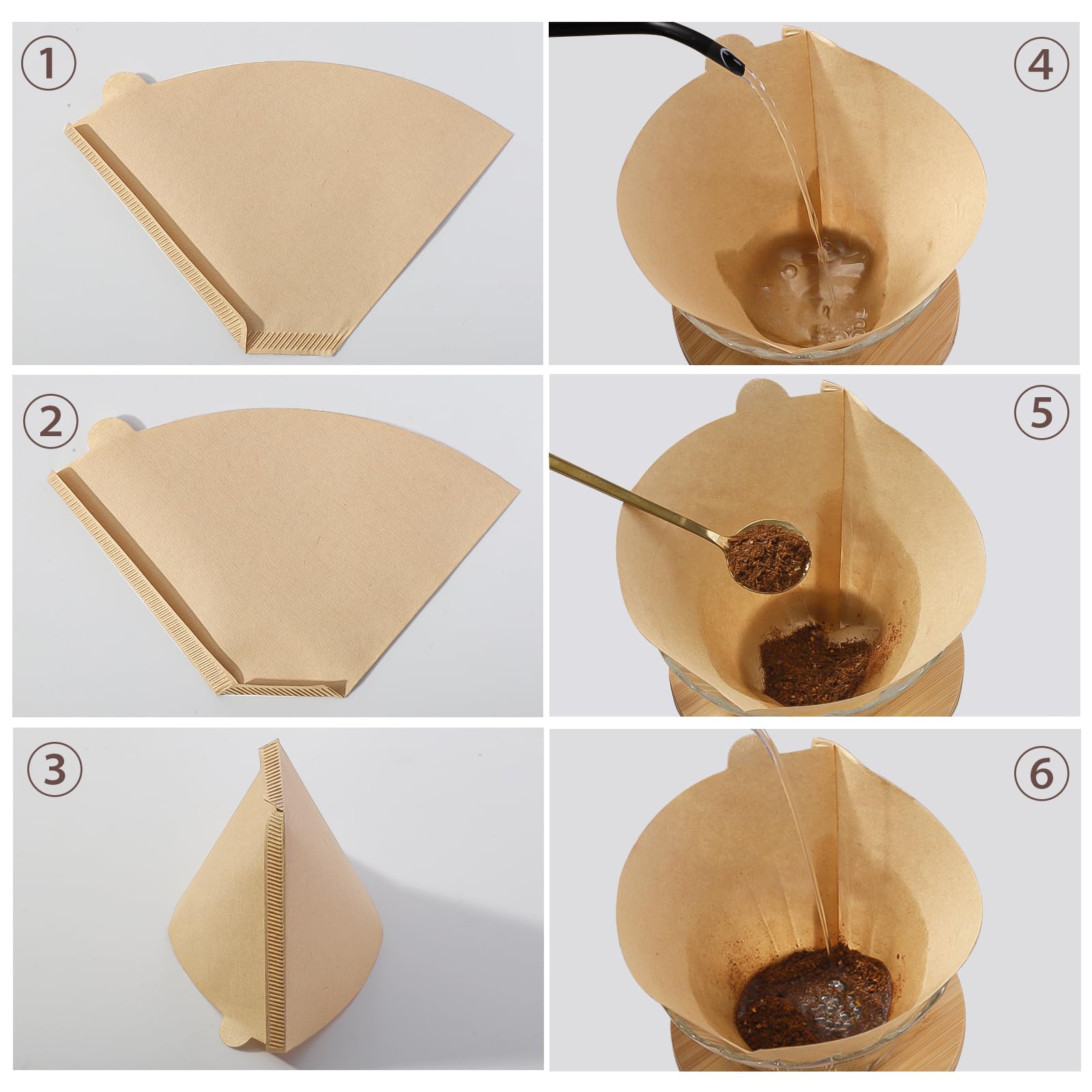 Folded and pre-rinsed Prudiut filter in a drip brewer