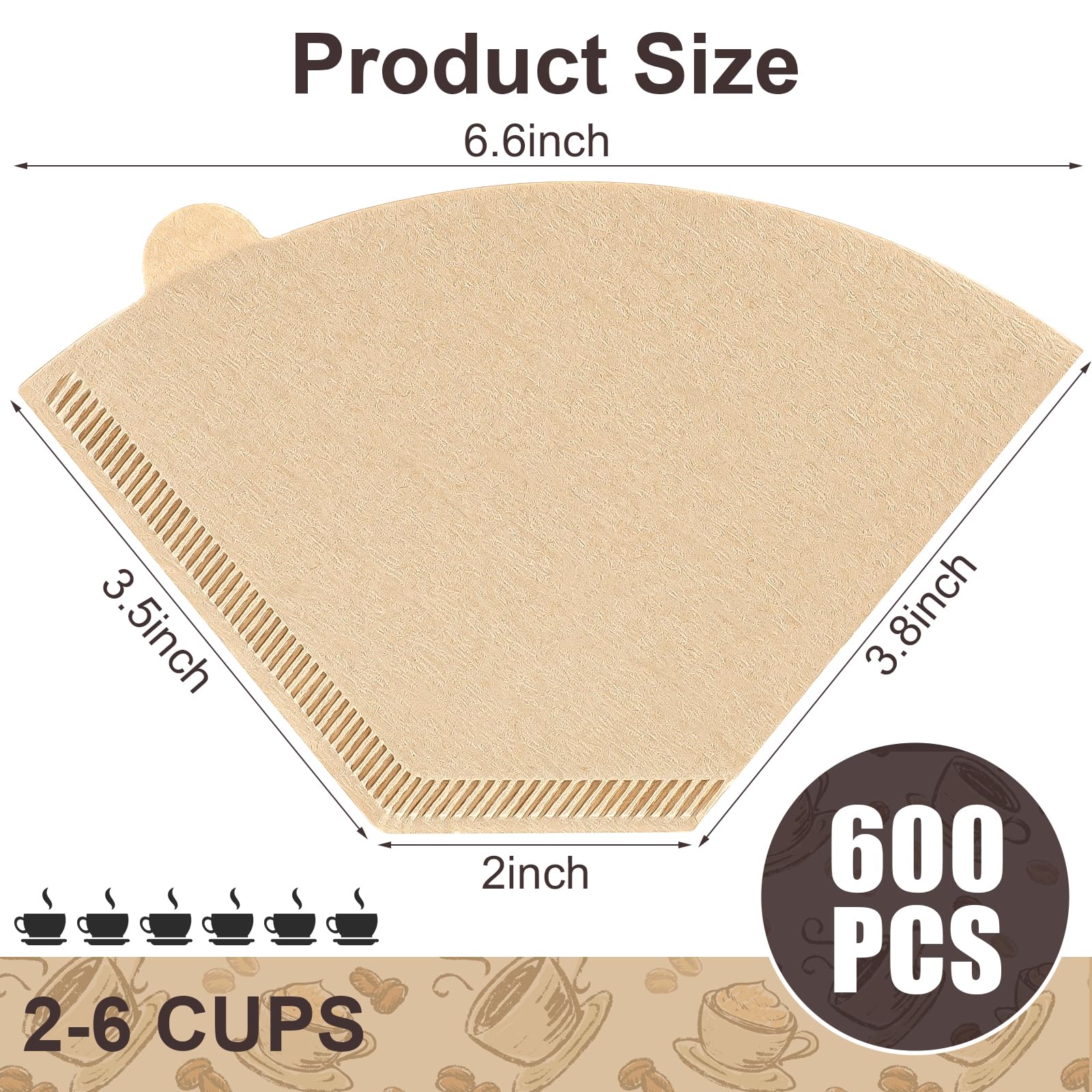 Prudiut unbleached natural filter paper close-up for clean aroma