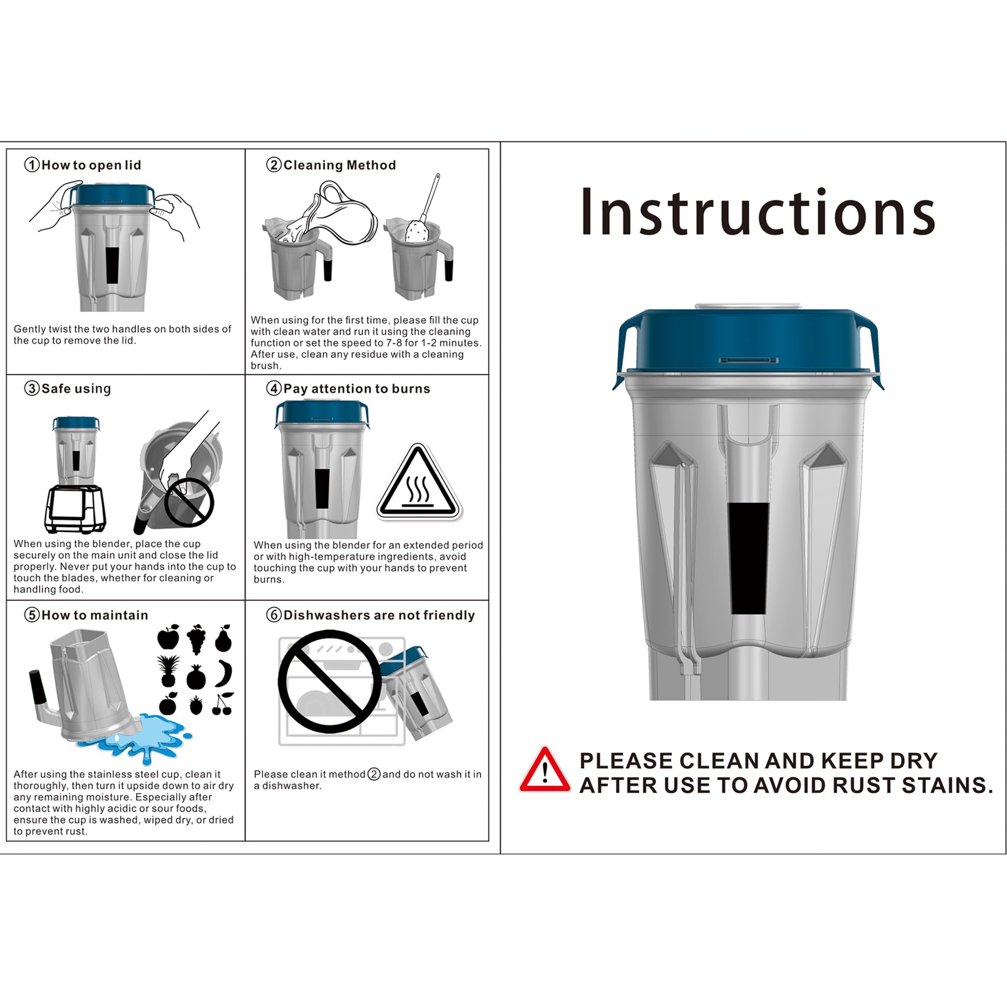 Psasrm large 64oz (2000ml) capacity ideal for families and small batches